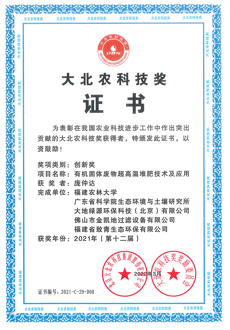 大北農(nóng)科技獎(jiǎng)